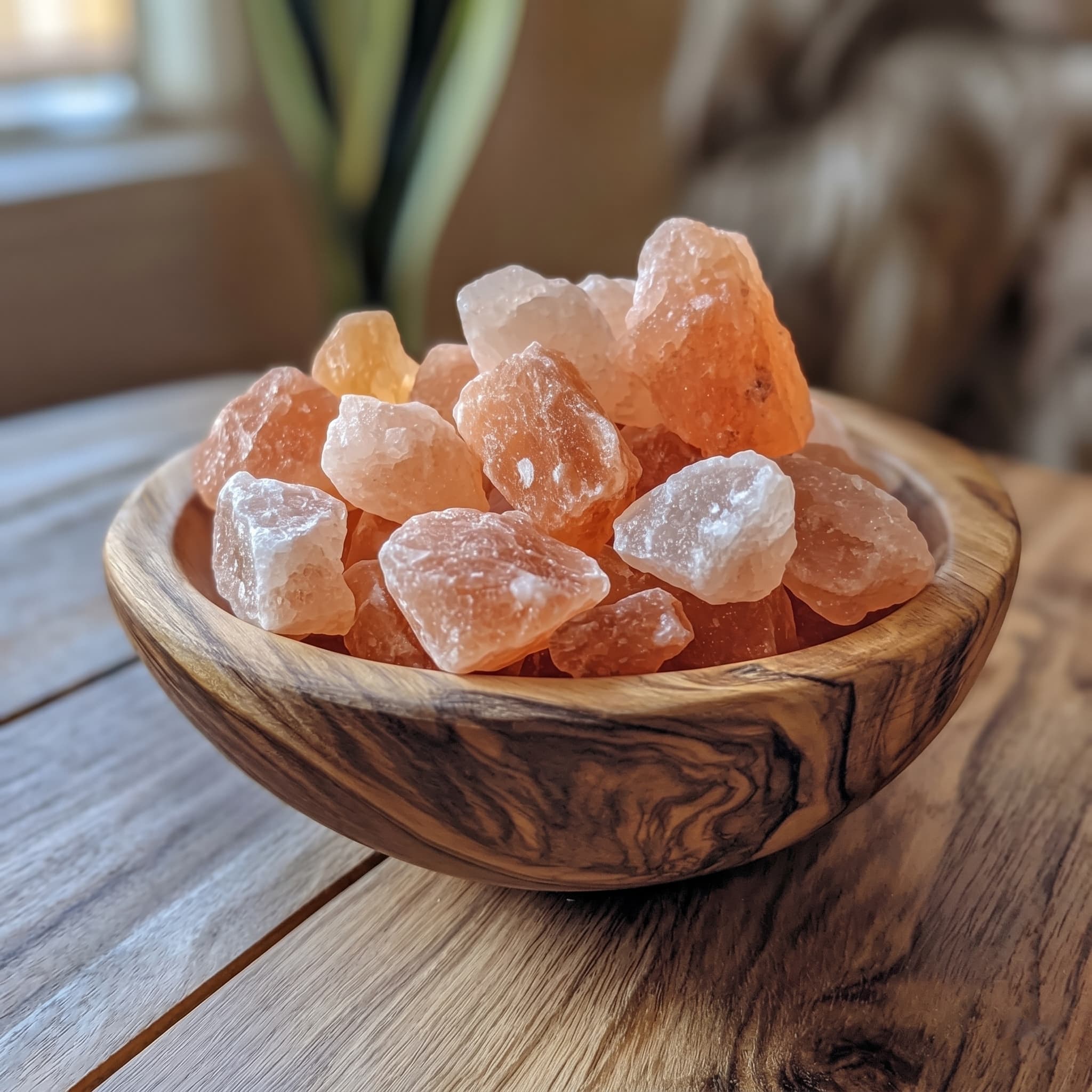 Natural mineral salt raw crystals